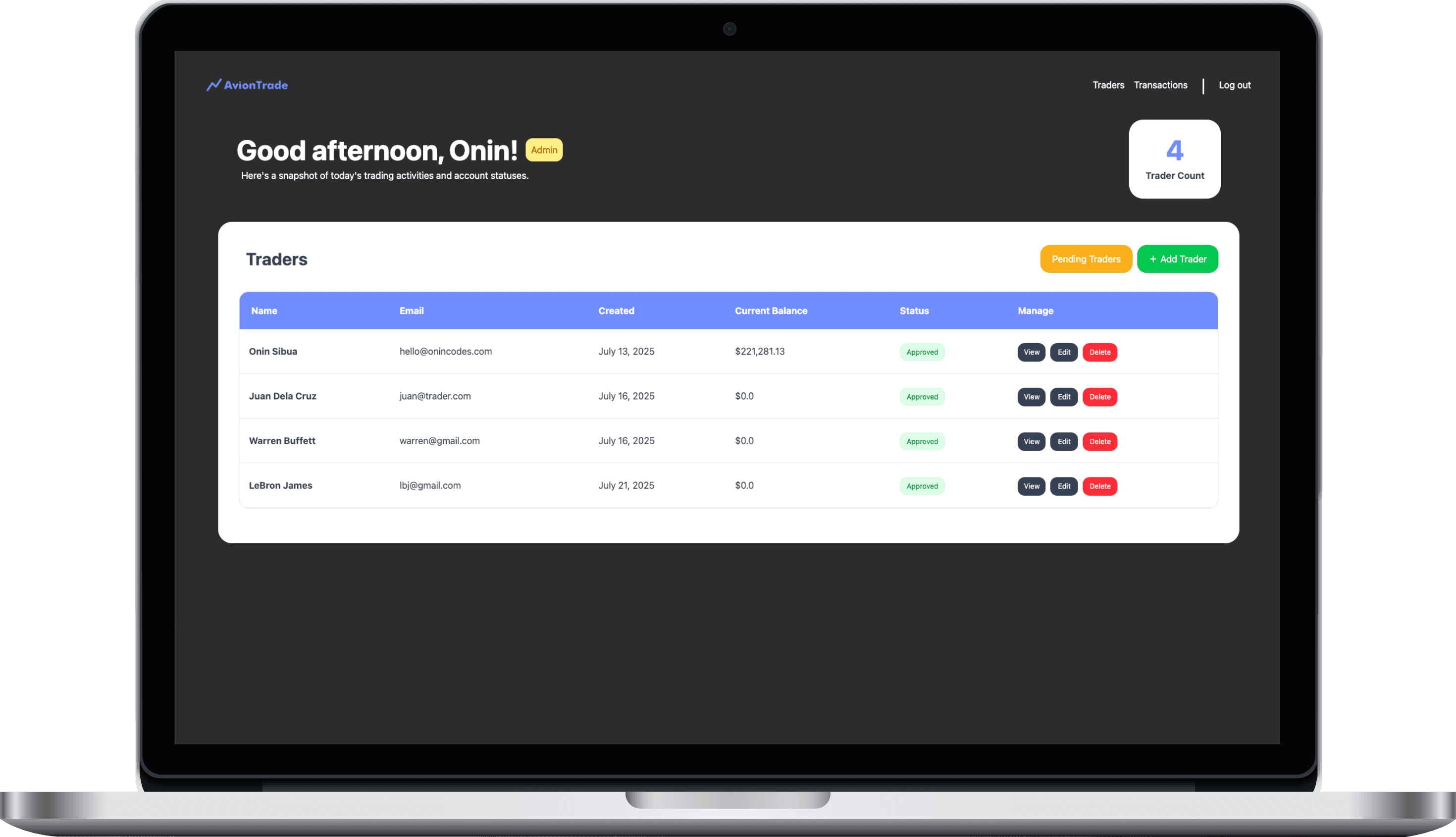 Onin Sibua Stock Trading App Thumbnail