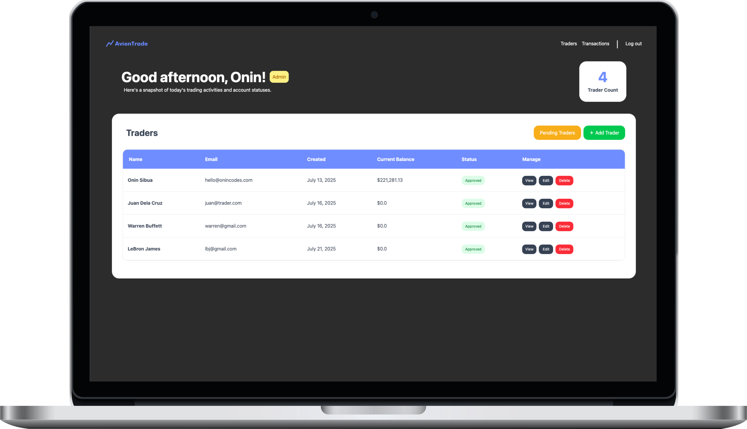 Onin Sibua Stock Trading App Thumbnail